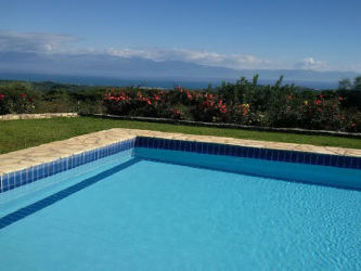 Private pool surrounded by rose gardens Mistraki near Finikounda Peloponnese